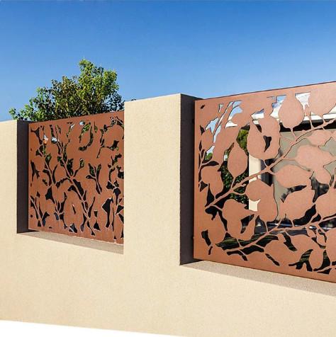 Quality Decorative Laser Cut Metal Fencing Panels Outdoor Privacy Screen for sale