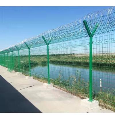China Steel Green Airport Security Fencing Welded Mesh for sale