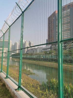 China 1.8*2.4m High Security Anti climb 358 iron 358 garden mesh fence anti theft security Fence Powder Coated Clear View Fenc for sale