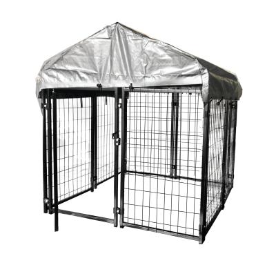China Galvanized or pvc coated Single/Double door folding metal dog cage for sale