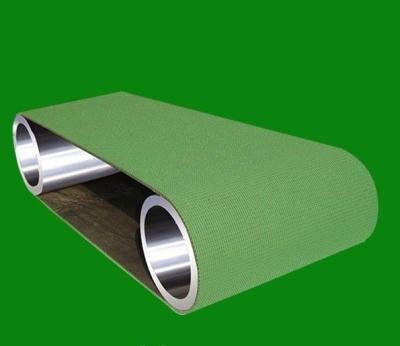 China 1.6mm Thickness PVC Conveyor Belt Diamond Top Baggage Conveyor Belt Green Black for sale