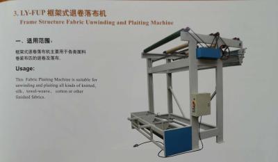 China Cotton Textile Finishing Machine Frame Structure Fabric Unwinding And Plaiting Machine for sale