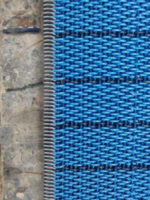China Blue Polyester Antistatic MDF Mesh Belts Polyester Conveyor Belt for sale