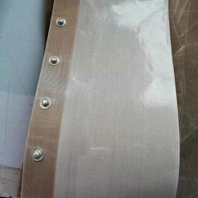 China Teflon PTFE beschichtete Glasfaser-Förderbänder mit Knopf zu verkaufen