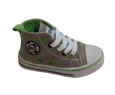 China Kids PVC injection canvas shoes high cut for boys for sale
