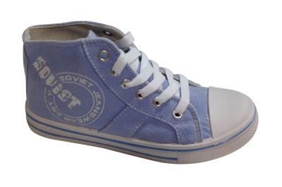 China Boys blue canvas upper injection sole sneakers for sale