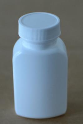 China Small Square Plastic Bottles White Color For Medical Pills / Tablet Packaging for sale