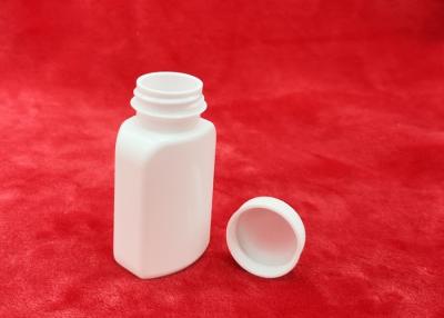 China Flat 40ml Square Plastic Bottle For Medicine Full Set PP Cap Aluminium Liner for sale