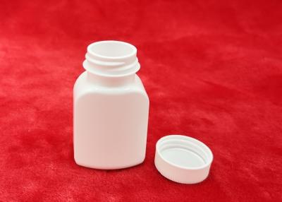 China HDPE 30ml Blank Supplement Bottle , Small Square Plastic Containers With Cap / Liner for sale