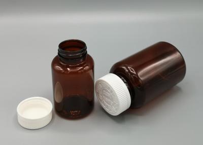 China Brown Pet Bottles For Pharmaceuticals , 250ml Plastic Medicine Bottles With Lids for sale