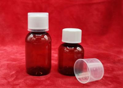 China Medical Package Pharmaceutical PET Bottles 69mm Height Brown / Transparent Color for sale