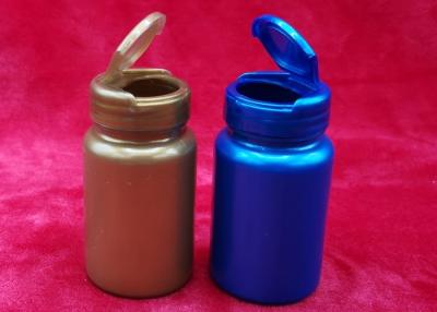 China Ganzer Satz farbige Tablettenfläschchen, leichter Schlag - Spitzenkappen-Plastikkapsel-Behälter einfach sich zu öffnen/nah zu verkaufen