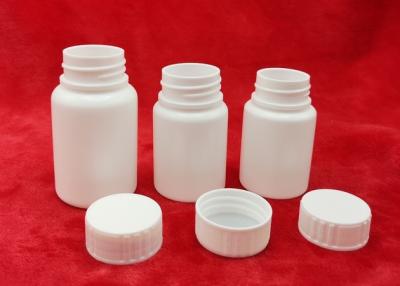 China garrafas plásticas redondas para o empacotamento farmacêutico, garrafa vazia da altura de 65mm da medicina do HDPE à venda