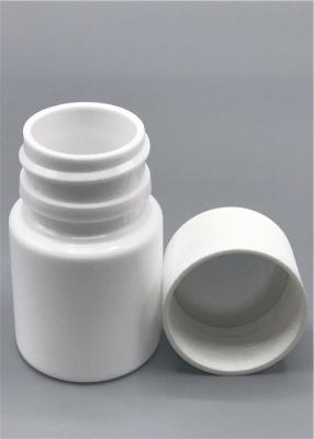 China 30ml White Plastic Pill Bottles With Lid , Round Empty Capsule Bottles  for sale