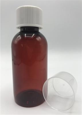 China Short 120ml PET Medicine Bottles With Aluminium Liner 1mm  Average Wall Thickness for sale