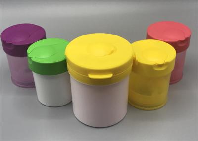 China 65mm Height Round Chewing Gum Bottle 60g Weight Portable For Medical Packing for sale