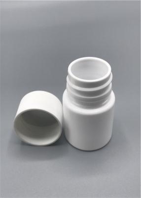 China Capped Small Plastic Pill Bottles , 53mm Height Round Pill Container Portable for sale