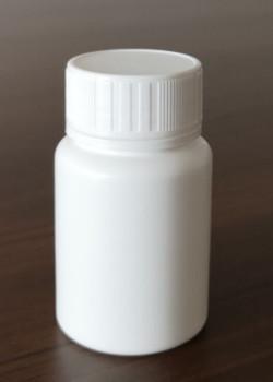 China Round 60ml Plastic Bottle , White Medicine Bottle With Cap 13.6g Weight for sale