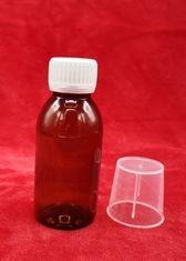China Botella ligera del jarabe de la medicina de Brown, botellas vacías del jarabe del trazador de líneas de aluminio en venta