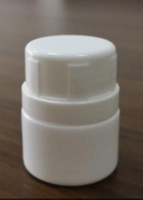 China 5.9g White Small Medicine Bottle , 30ml Round Plastic Bottles With Lids for sale