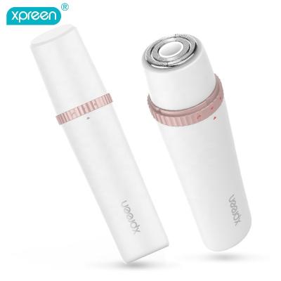 China 2 in 1 Electric Epilator Portable Facial Hair Removal Shaving Trimmer Eyebrow Hair Remover for Woman for sale