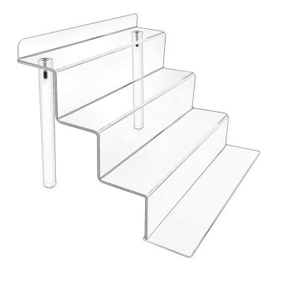 China customized  clear Acrylic Shelf organizer  Acrylic Riser Display Stand for sale