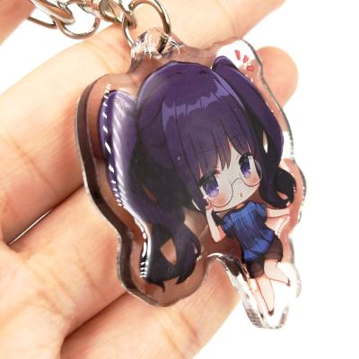 China Factory Plastic Laser Cut Make Your Own Epoxy Resin Anime Figure Acrylic Charms Keychains for sale