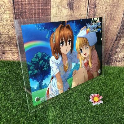China Thornless Advertising Acrylic Tabletop Display Stands Cartoon Character Pattern for sale