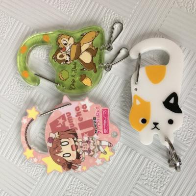 China CMYK Printed Anime Gift Set Acrylic Carabiner Keychain Scratch Resistant for sale