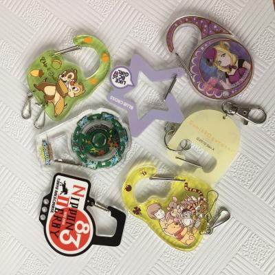 China Acrylic Material Custom Carabiner Keyring Anime Design With 3mm Thickness for sale