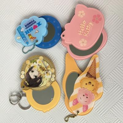 China Acrylic Cute Cartoon Makeup Mirror Non Toxic For Promotional Lady Gift for sale