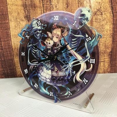 China Offset Printing Anime Alarm Clock , Acrylic Table Clock For Living Room for sale