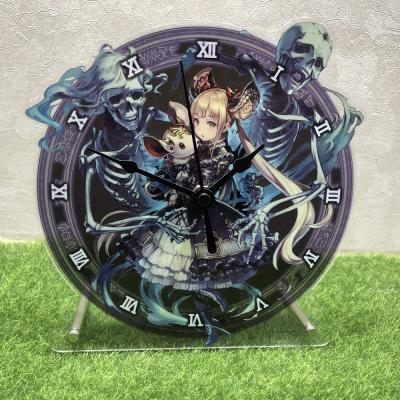 China Desktop Plastic Anime Alarm Clock Personalized Dye Sublimation for sale