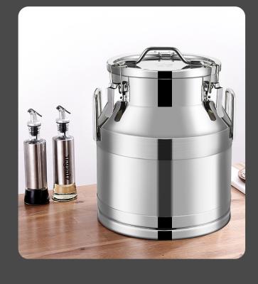 China Thickened 304 Stainless Steel Sealed Drums 20L For Milk for sale