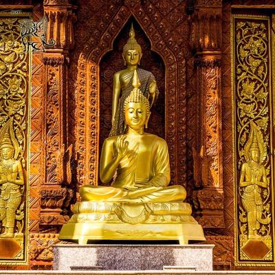 Китай Bronze Buddha Statues Golden Southeast Asia Pray Buddha Sculpture Metal Religious Large Temple Outdoor продается