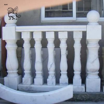 Китай Белые перила балкона мрамора Каррары конструируют стиль каменных поручней балюстрад лестницы виллы современный европейский продается