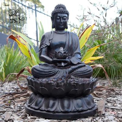 China Bronze Buddha Water Fountain Life Size Sitting Buddha Statue Sculpture Garden Fountains Metal Decoration Outdoor for sale
