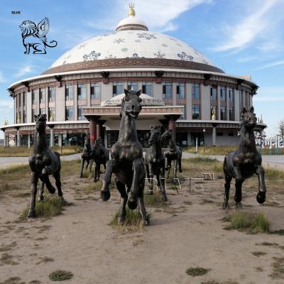 Китай Bronze Running Horse Statues Sculpture Brass Metal Garden Animal Life Size Outdoor Decoration Large продается