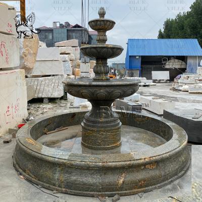China Marble Water Fountain Natural Stone Granite Garden 3 Tier Fountains Large Outdoor Factory Custom en venta