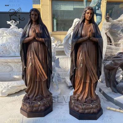 Китай Бронзовая статуя Девы Марии Статуя Матери Марии Бронзовая скульптура Женщины Жизненный размер Металл Фабрика Пятна Товары продается