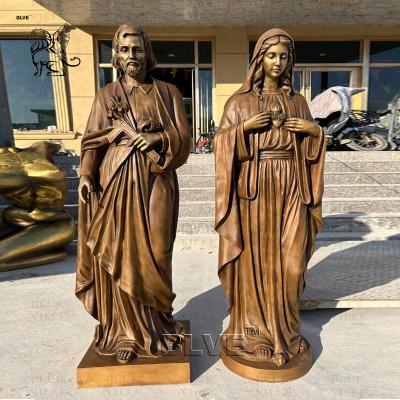 Китай Bronze Virgin Mary St.joseph Statue Saint Brass Life Size Holy Family Sculpture Metal Religious Church продается