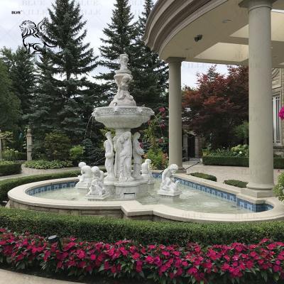 China Marble Fountains Natural Stone Outdoor Water fountain Lagre Handcarved Garden Decoration en venta