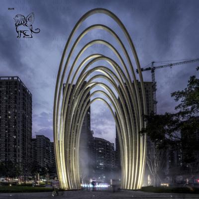Китай Stainless Steel Sculpture lights Metal Art Abstract Modern Outdoor Sculpture Large Scale Custom продается