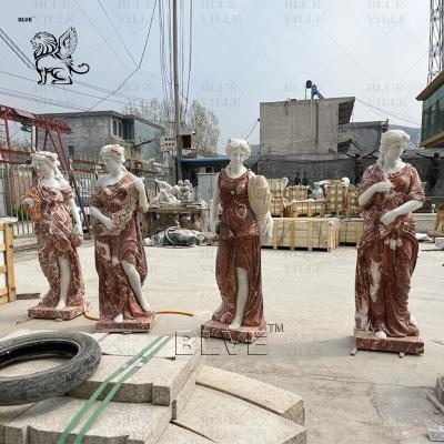 China Marble Four Seasons Statues Life Size Greek Goddess Garden Sculptures Outdoor Handcarved Decor en venta