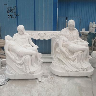 China Marble Pieta Statue Mourning of Christ Life Size Virgin Mary Jesus Saint Madonna Stone Sculpture Church Religious en venta