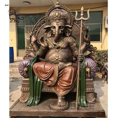 China Bronze Ganesha Sculpture Buddha Statues Garden Life Size Indian God Lord for sale