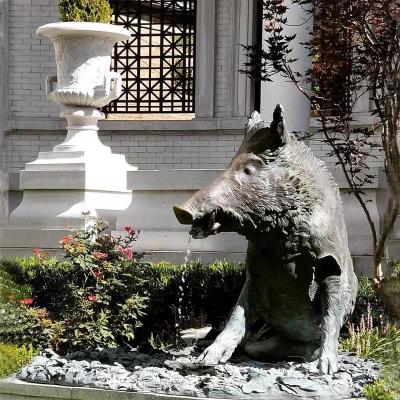 China Garden Fountain Boar luck Sculpture Modern Material Bronze Landscaping Products for sale