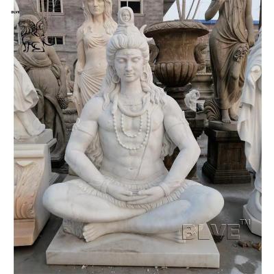 China Talla de piedra religiosa de dios hindú grande de Lord Shiva Marble Statue Garden Buddha en venta