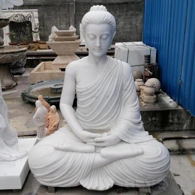 China Marble Buddha Statues Garden Buddha Sculpture Stone Life Size for sale