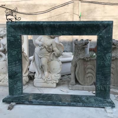 China Antique Marble Fireplace Surround Freestanding Fireproof Stone By Hand Carved for sale